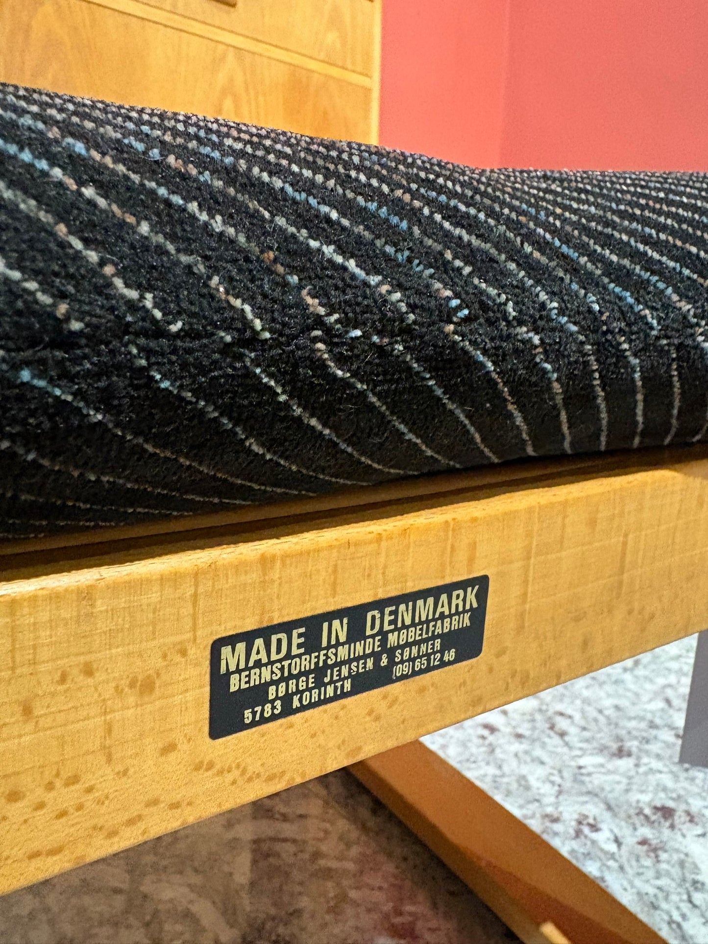 QV25042, 丹麥, BERNSTORFFSMINDE MØBELFABRIK, Børge Jensen & Sønner, 矮凳