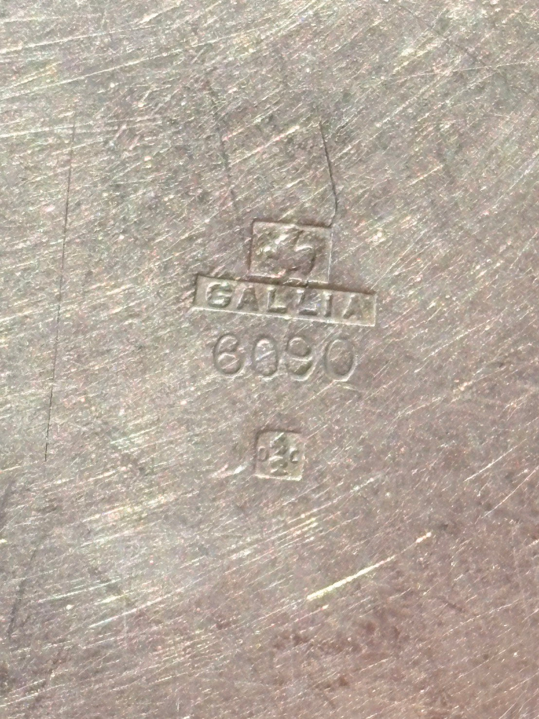 QV26006, 法國, Christofle GALLIA 鍍銀 八角小盤 / 酒瓶盤