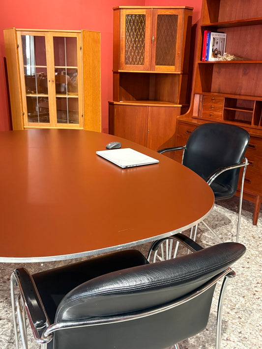 QV26052, 丹麥, Superellipse Table ,Piet Hein & Bruno Mathsson, Brown 180 × 120 cm, Fritz Hansen