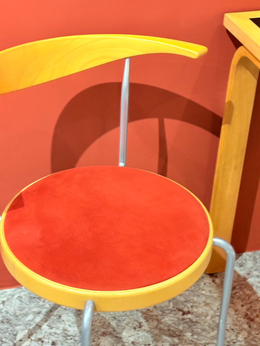 QV26058, 丹麥, “Partout” Chair, Red Alcantara, Rud Thygesens and Johnny Sørensen for Magnus Olesen