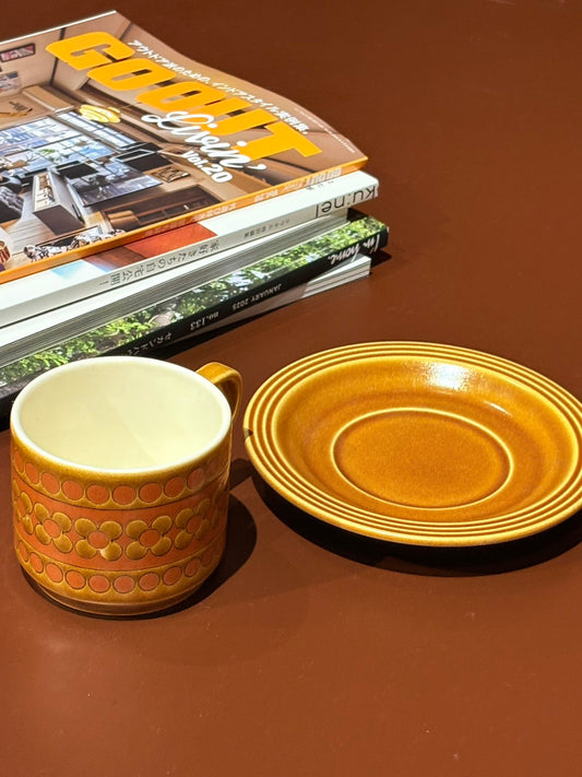 QV26069, 英國, HORNSEA POTTERY 杯盤租 _Saffron