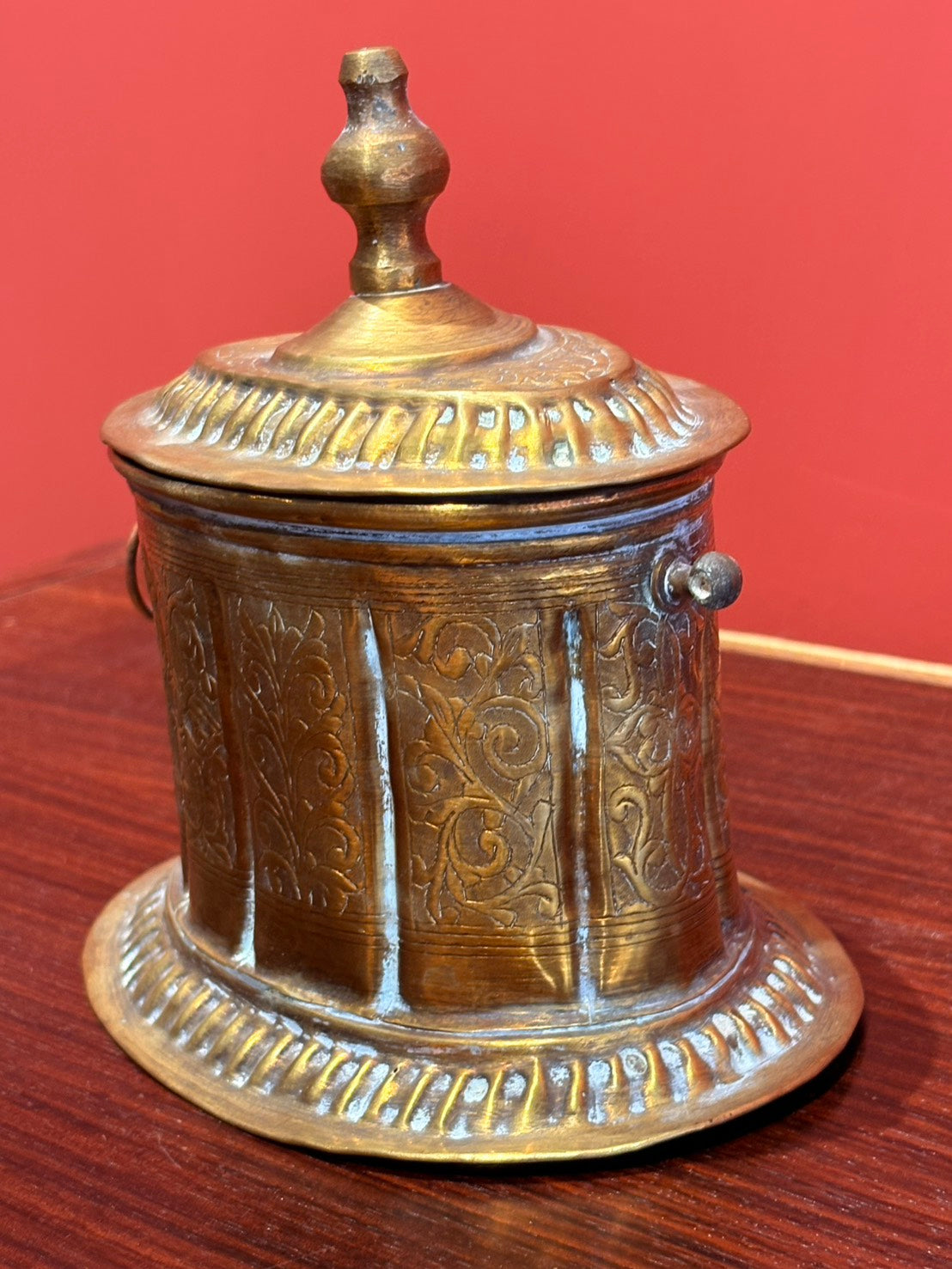 QV26015, 老黃銅茶葉罐 小 (單件販售)