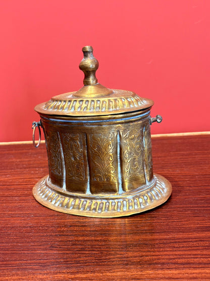 QV26015, 老黃銅茶葉罐 小 (單件販售)