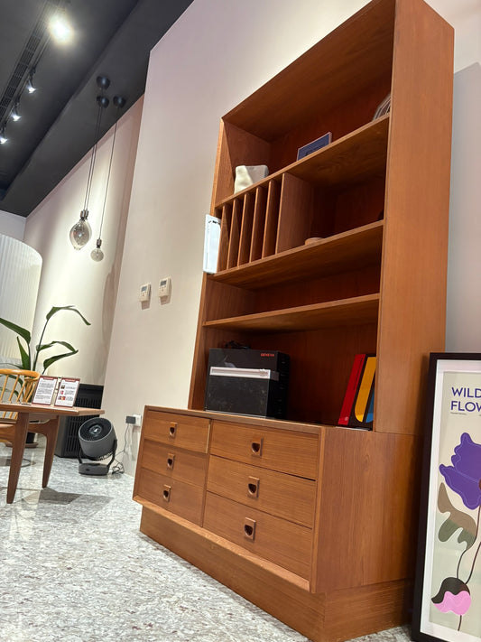 QV25018, 丹麥, 柚木高邊櫃 唱片櫃 電器櫃 書櫃