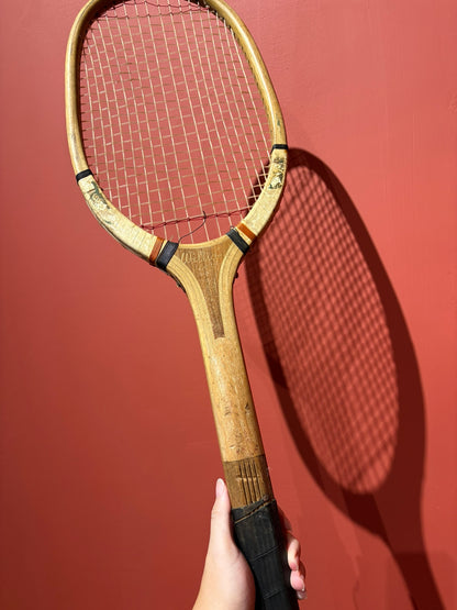 QV25036, 法國,  WILLIAMS & C° (PARIS) 木製網球拍 ｜ 附 Slazenger & Sons, London 木框壓板