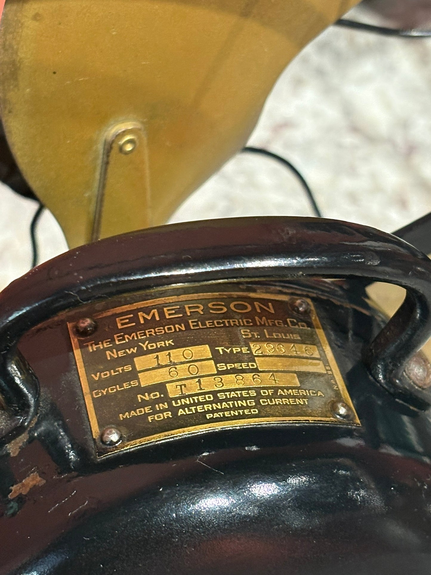 QV25040, 美國,  Emerson Electric 百年電風扇 Type 29646