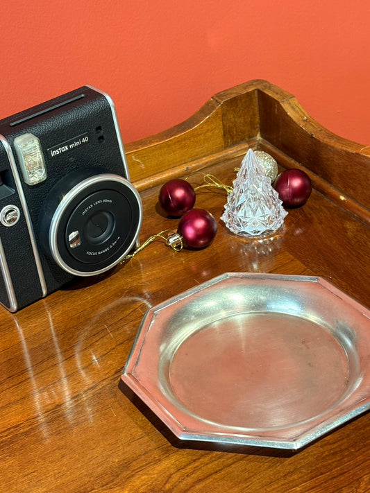 QV26007, 法國, Christofle GALLIA  鍍銀 八角小盤 / 酒瓶盤