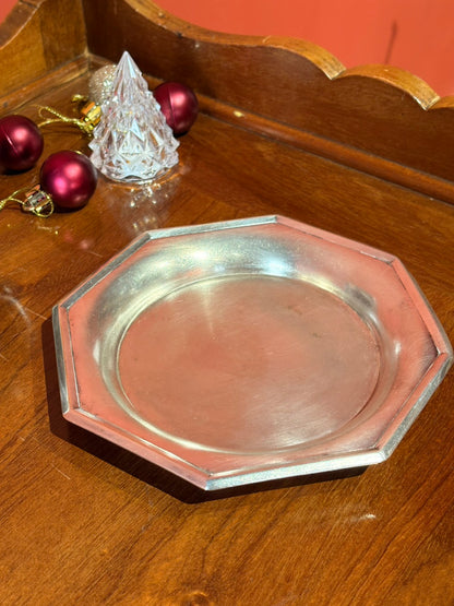 QV26007, 法國, Christofle GALLIA  鍍銀 八角小盤 / 酒瓶盤
