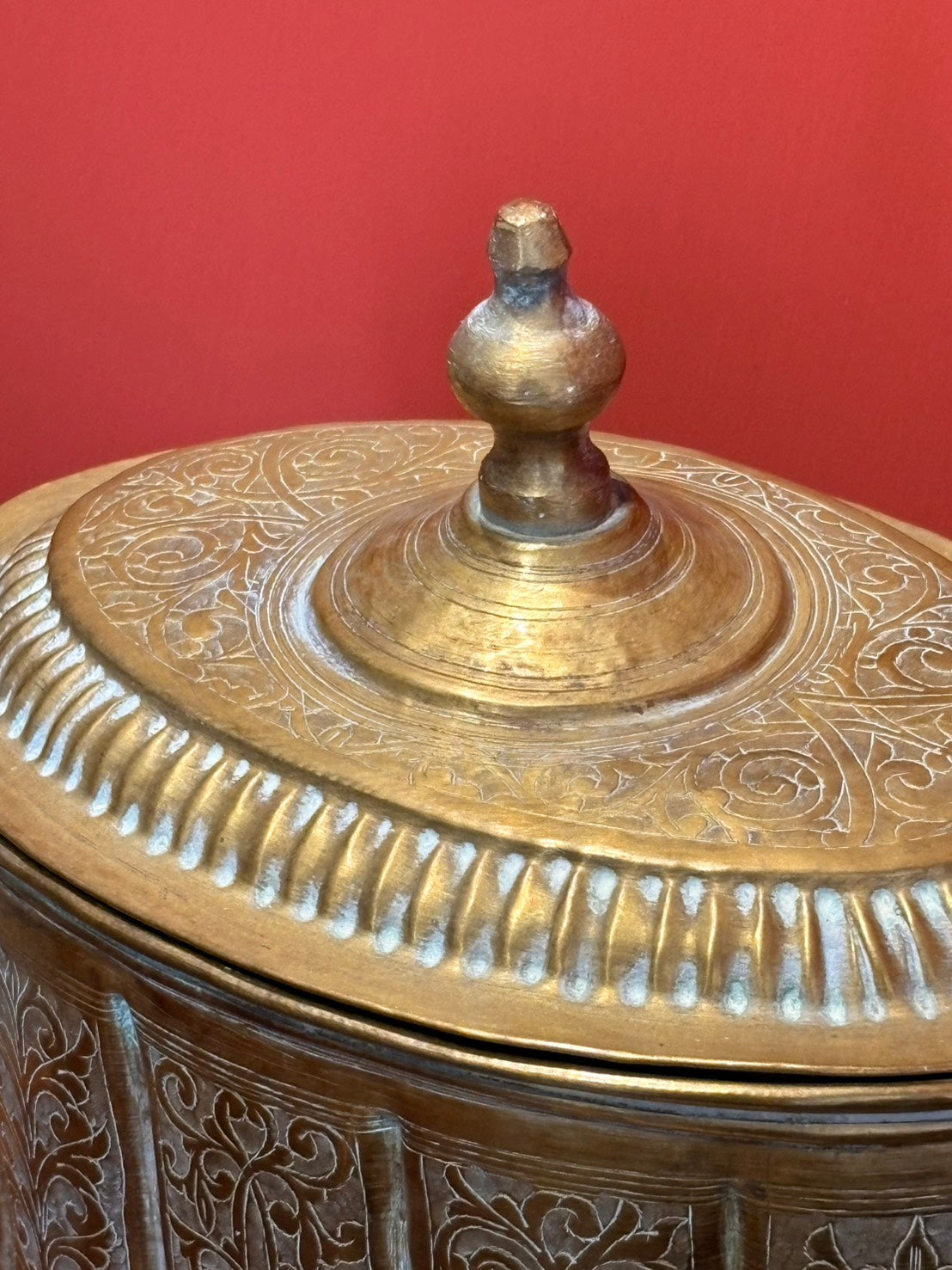 QV26014, 老黃銅茶葉罐 大  (單件販售)