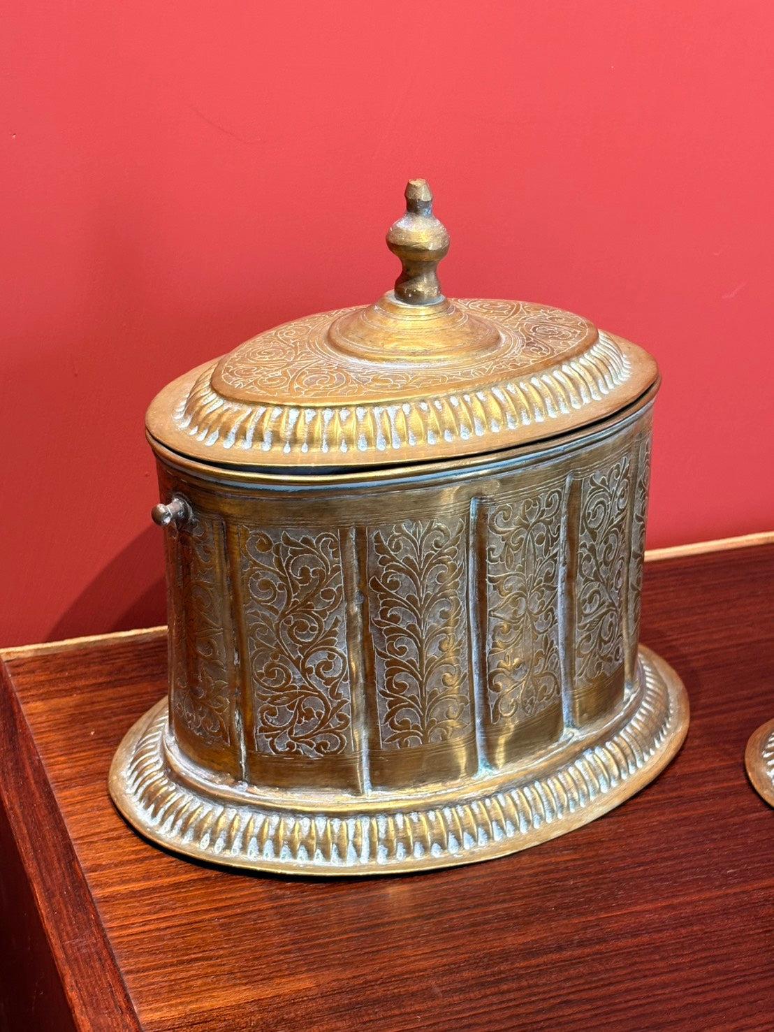 QV26014, 老黃銅茶葉罐 大  (單件販售)