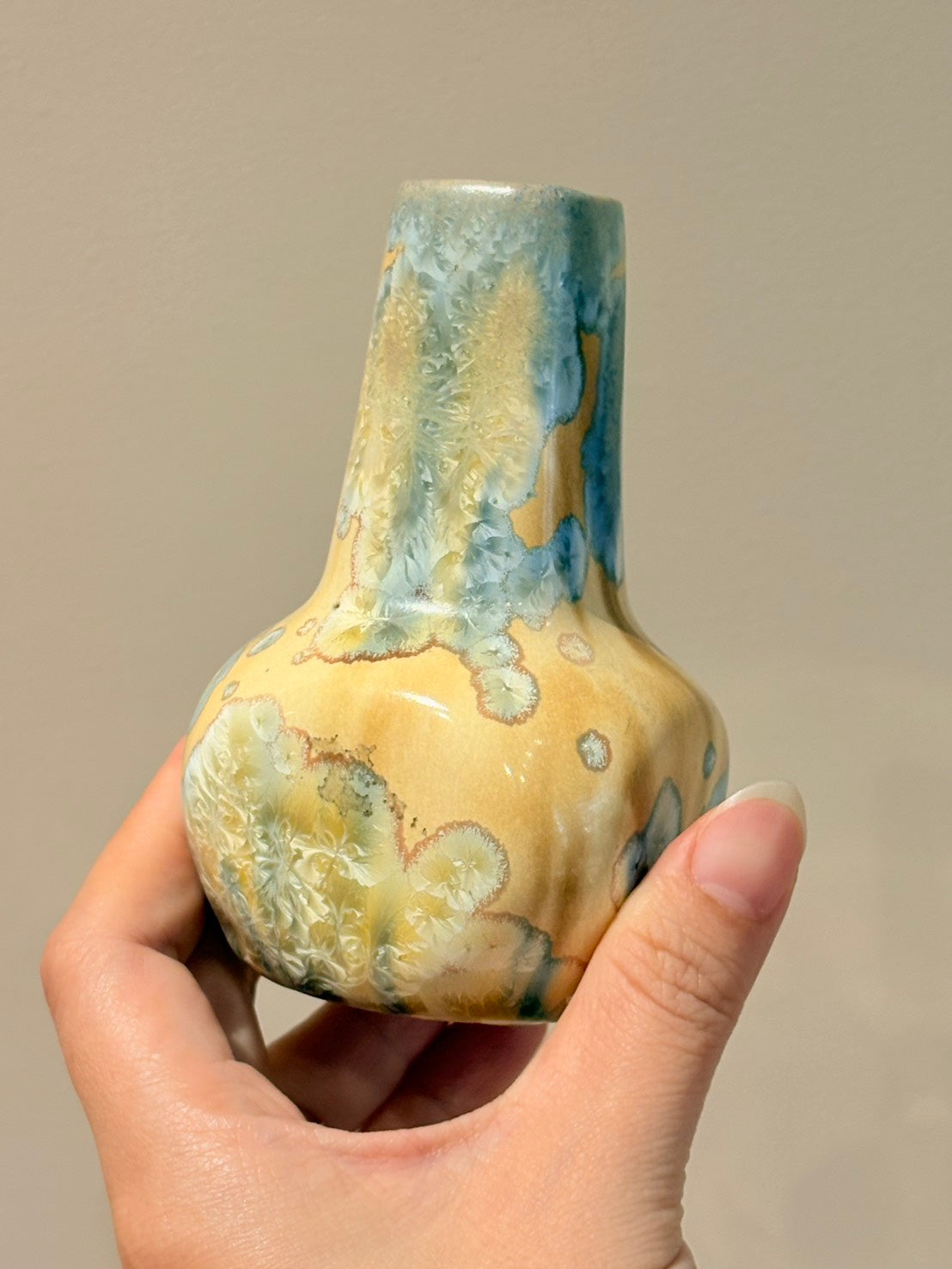 QV26023, 法國, 結晶釉陶瓷小花瓶