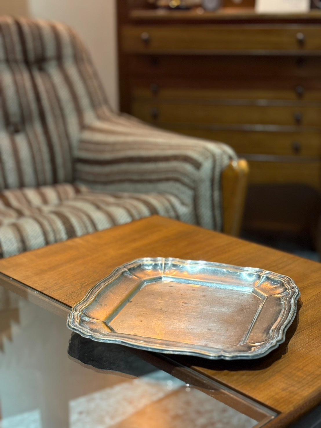 QV26038, 義大利, 八角波浪雙層邊飾淺盤