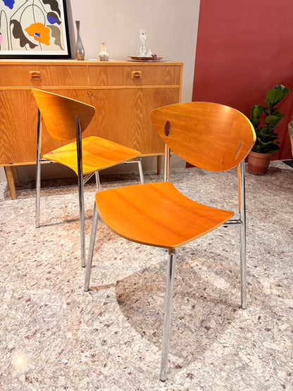 QV26043, 丹麥, Randers+Radius, model Must  單椅 ,cherry wood veneer