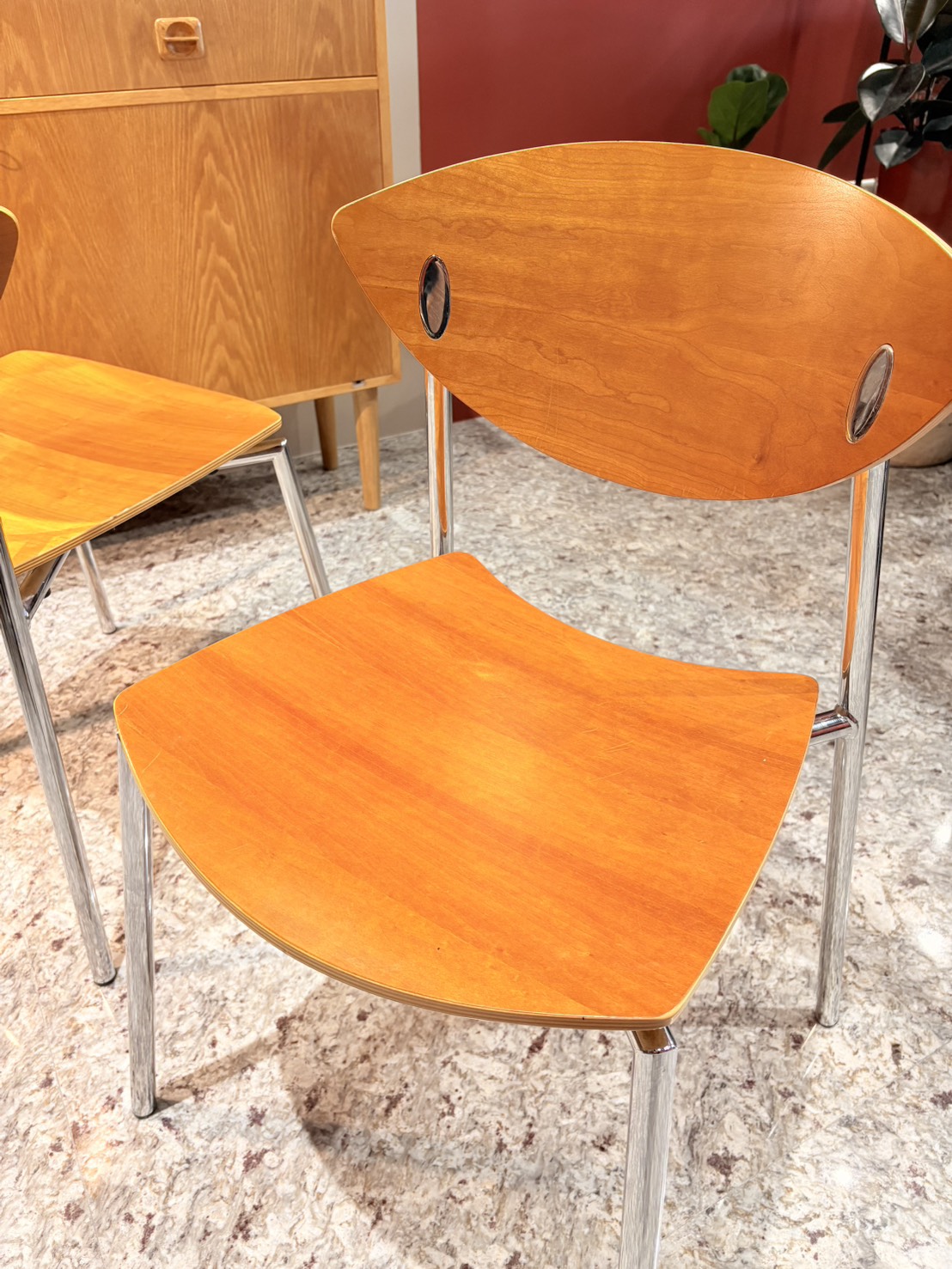 QV26043, 丹麥, Randers+Radius, model Must  單椅 ,cherry wood veneer