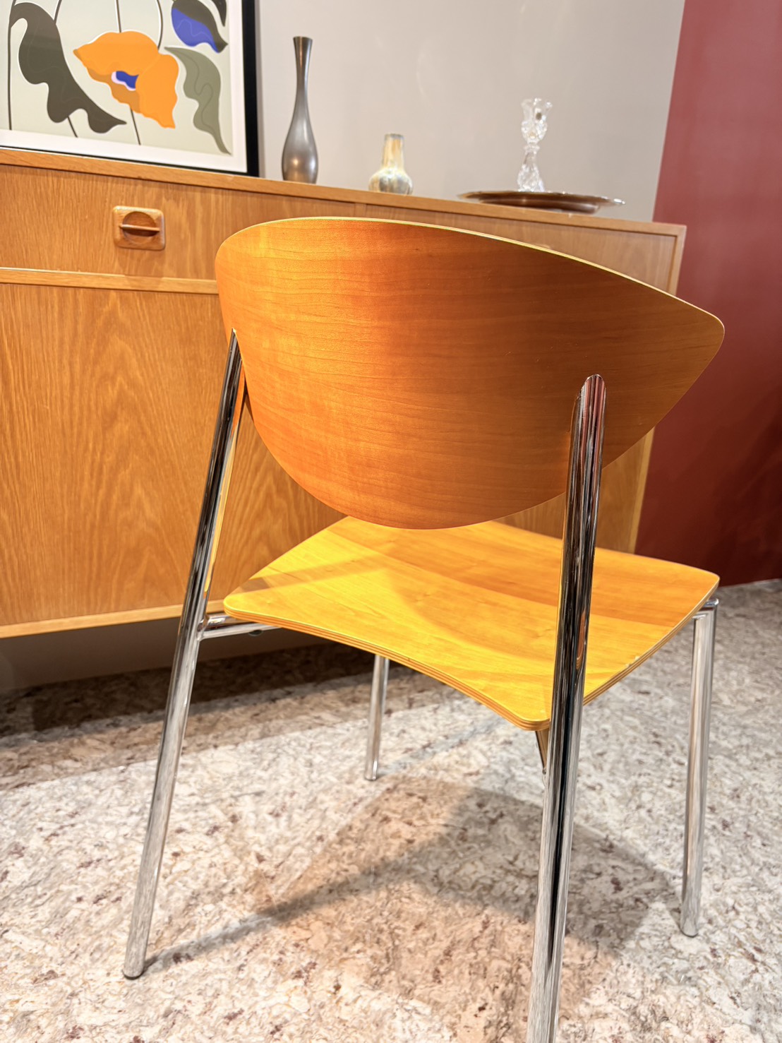 QV26043, 丹麥, Randers+Radius, model Must  單椅 ,cherry wood veneer