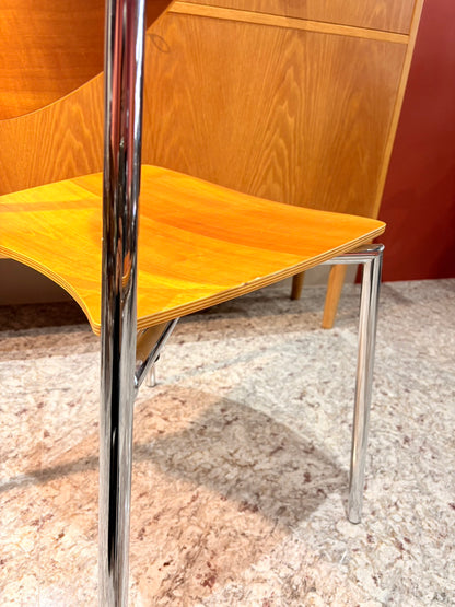 QV26043, 丹麥, Randers+Radius, model Must  單椅 ,cherry wood veneer