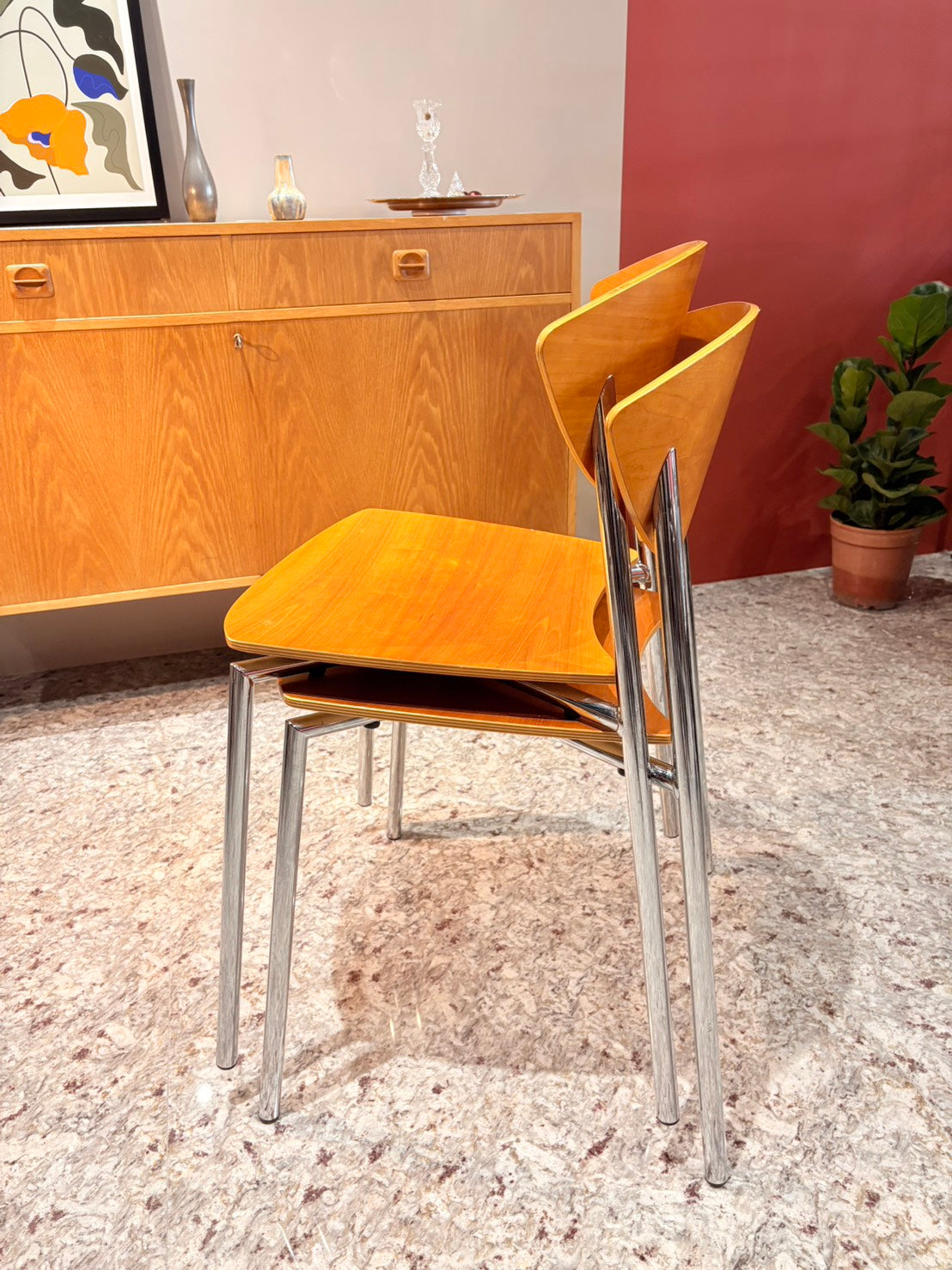 QV26043, 丹麥, Randers+Radius, model Must  單椅 ,cherry wood veneer