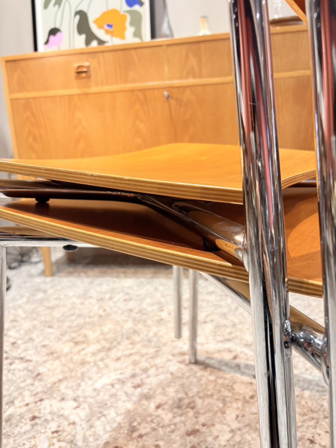 QV26043, 丹麥, Randers+Radius, model Must  單椅 ,cherry wood veneer