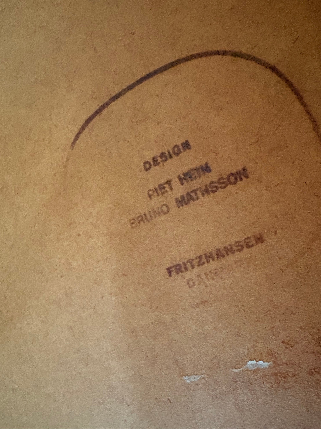 QV26052, 丹麥,  Superellipse Table ,Piet Hein & Bruno Mathsson, Brown 180 × 120 cm, Fritz Hansen