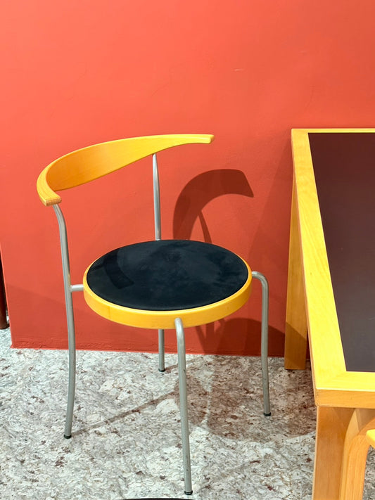 QV26057, 丹麥, “Partout” Chair, Black Alcantara, Rud Thygesens and Johnny Sørensen for Magnus Olesen