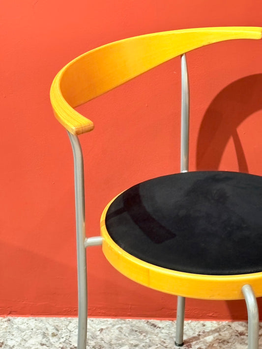 QV26057, 丹麥, “Partout” Chair, Black Alcantara, Rud Thygesens and Johnny Sørensen for Magnus Olesen