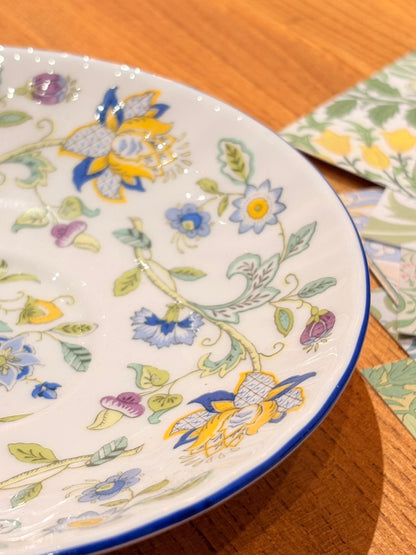 QV26068, 英國, Minton "Haddon Hall Blue" ,骨瓷點心盤 / 飾品盤（單件現貨）