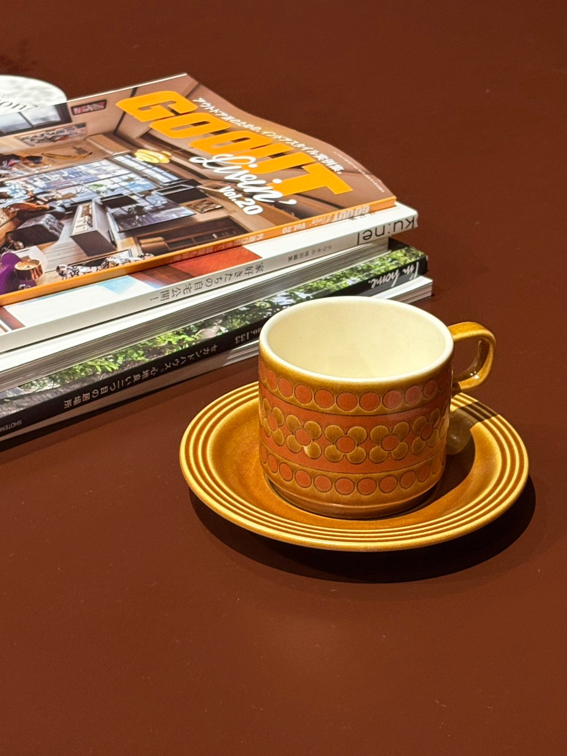 QV26069, 英國, HORNSEA POTTERY 杯盤租 _Saffron