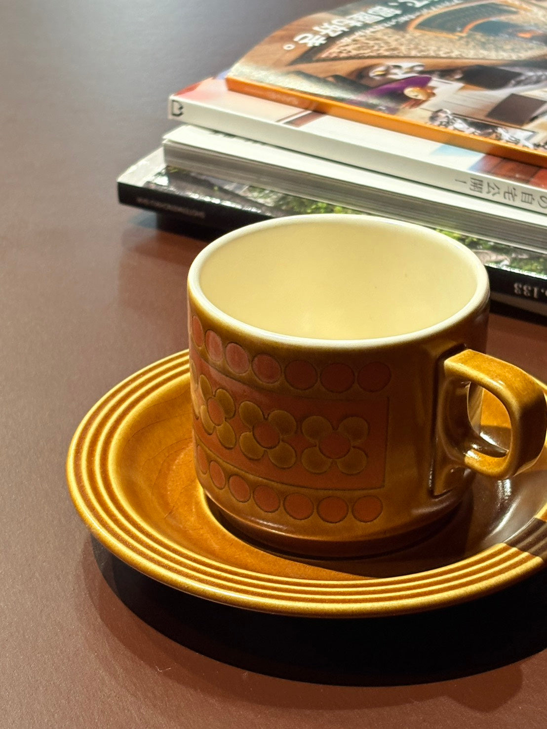 QV26069, 英國, HORNSEA POTTERY 杯盤租 _Saffron