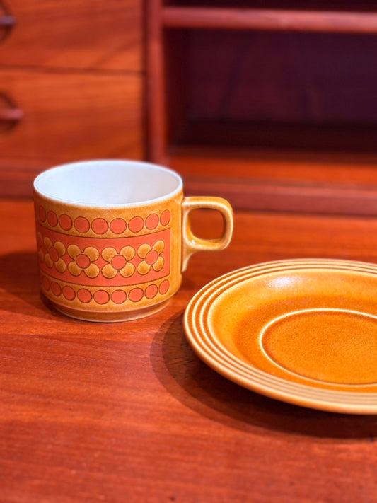 QV26070, 英國, HORNSEA POTTERY 杯盤租 _Saffron