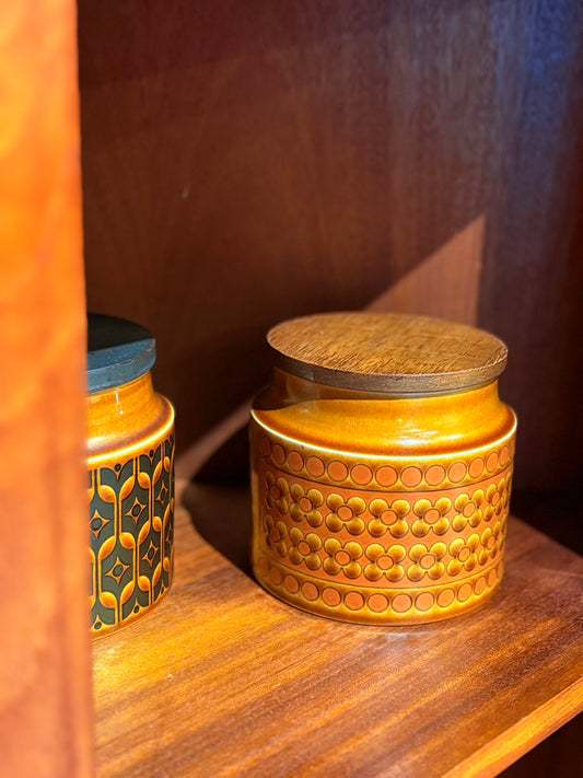 QV26071, 英國, HORNSEA POTTERY 儲物罐 Storage Jar + Lid _Saffron