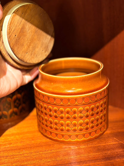 QV26071, 英國, HORNSEA POTTERY 儲物罐 Storage Jar + Lid _Saffron